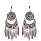 Kaamastra BOHO DANGLE DROP EARRINGS Gypsy Ethnic Tribal Jewellery  silver